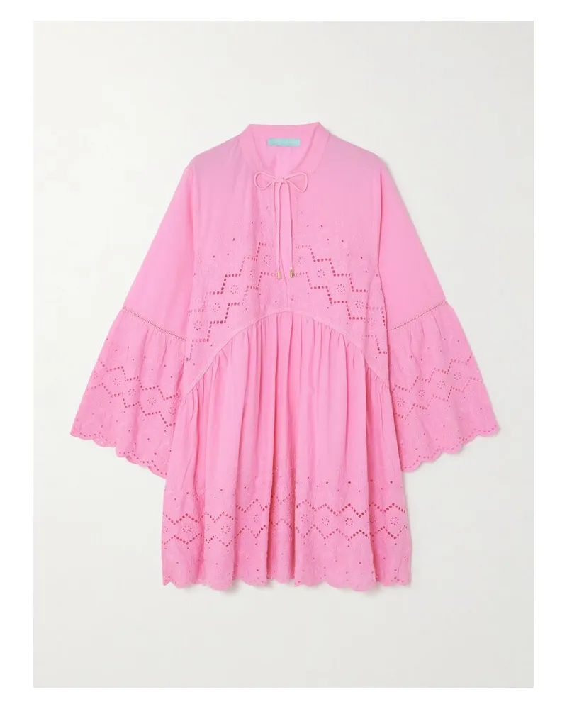Melissa Odabash Sebenna Kaftan Aus Baumwolle Mit Lochstickerei - Pink Pink