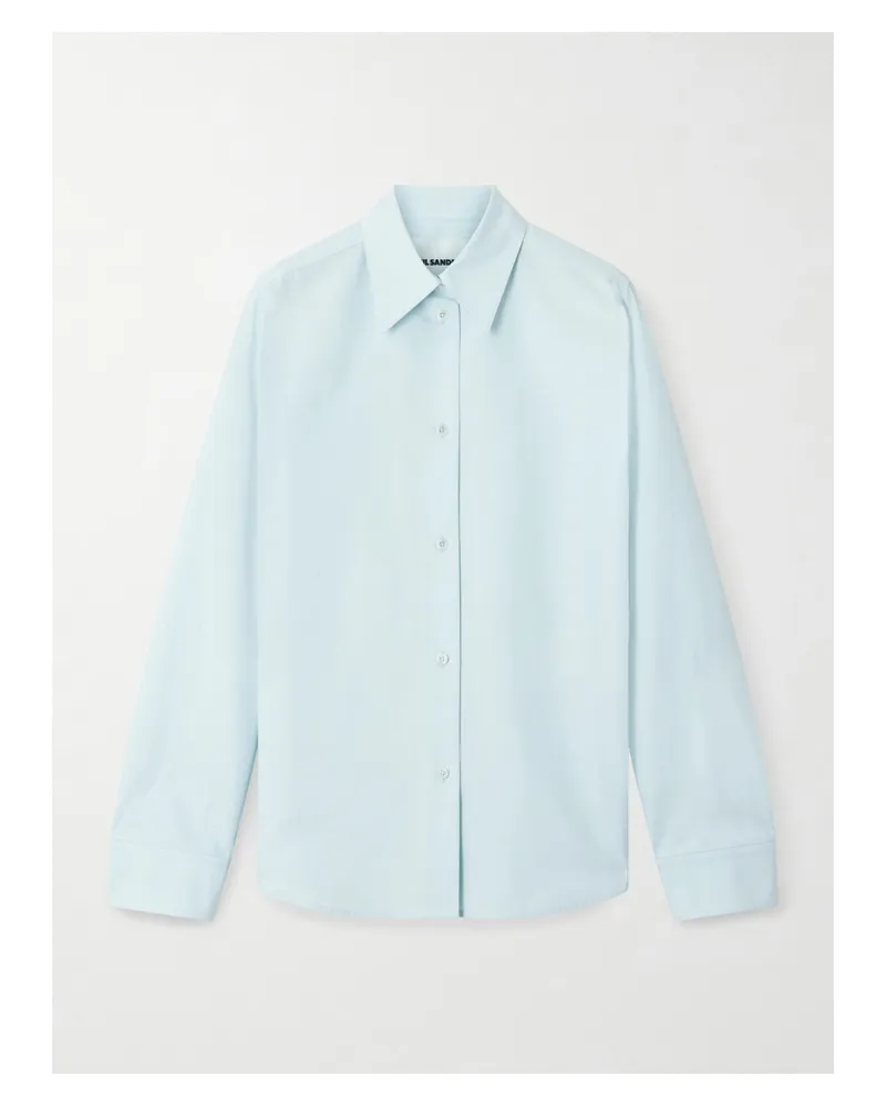 Jil Sander Hemd Aus Baumwollpopeline - Blau Blau