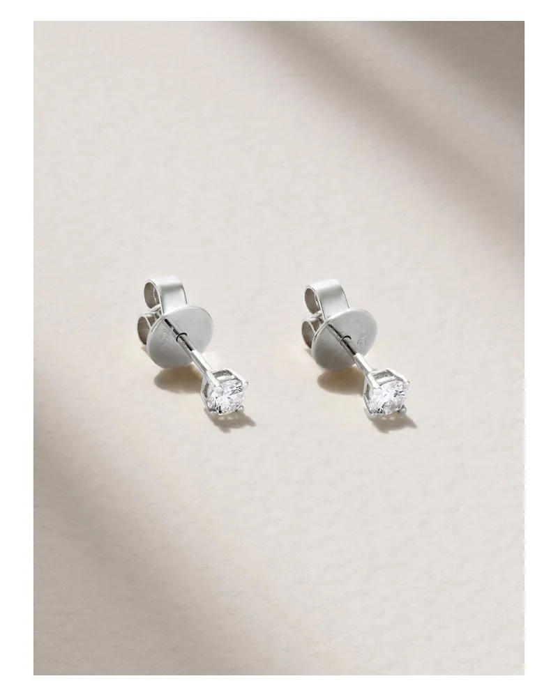 ANITA KO Ohrstecker Aus 18 karat Weißgold Mit Diamanten - Silber Silber