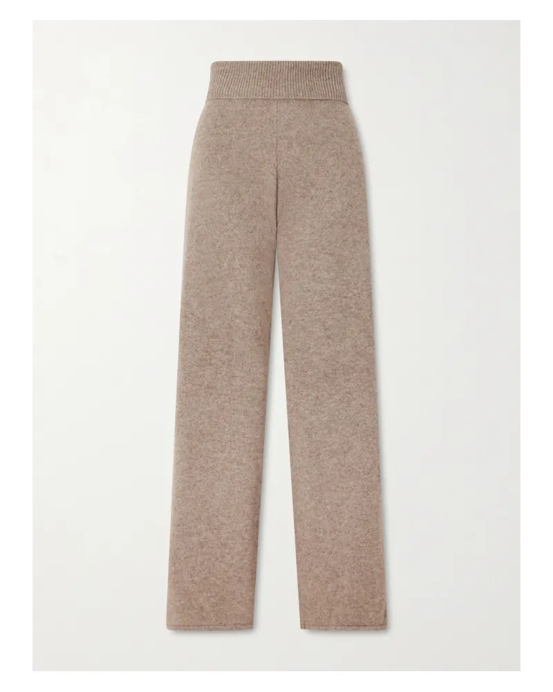 SKIMS Straight-leg Pants – Linen – Hose Mit Geradem Bein - Grau Grau