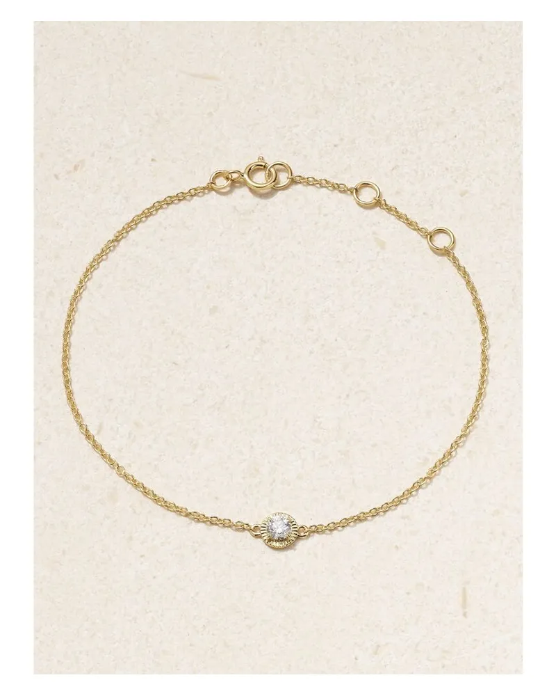 Stone & Strand The Donna Armband Aus 14 Karat Gold Mit Diamant Gold