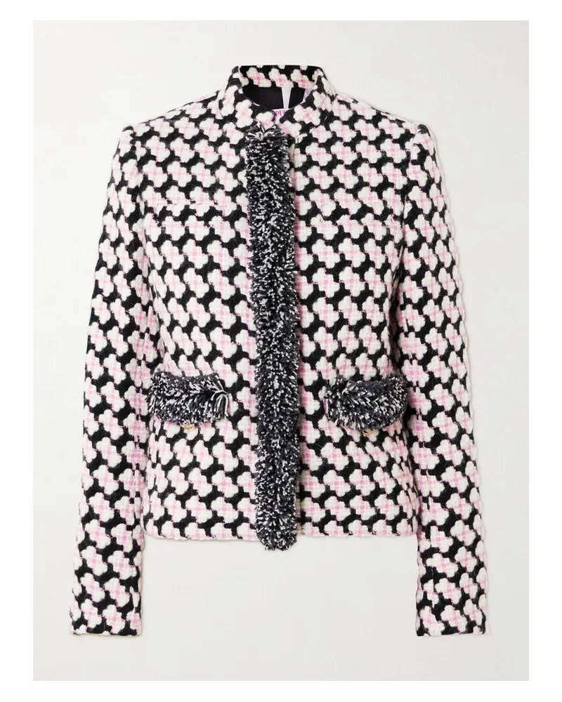 Emilio Pucci Jacke Aus Tweed Aus Einer Wollmischung Mit Fransen - Pink Pink