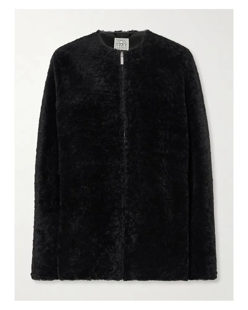 Totême Jacke Aus Shearling - Schwarz Schwarz