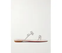 Just Queenie Sandalen Aus Pvc Mit Kristallen - Silber
