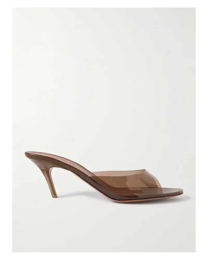 Amina Muaddi Alexa Mules Aus Pvc - Braun Braun