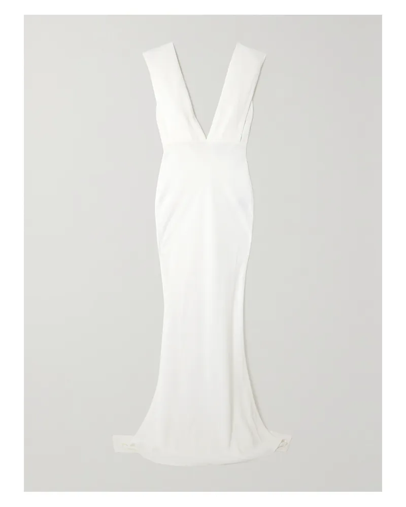 16ARLINGTON Sina Robe Aus Crêpe Mit Cape-effekt - Weiß Weiß