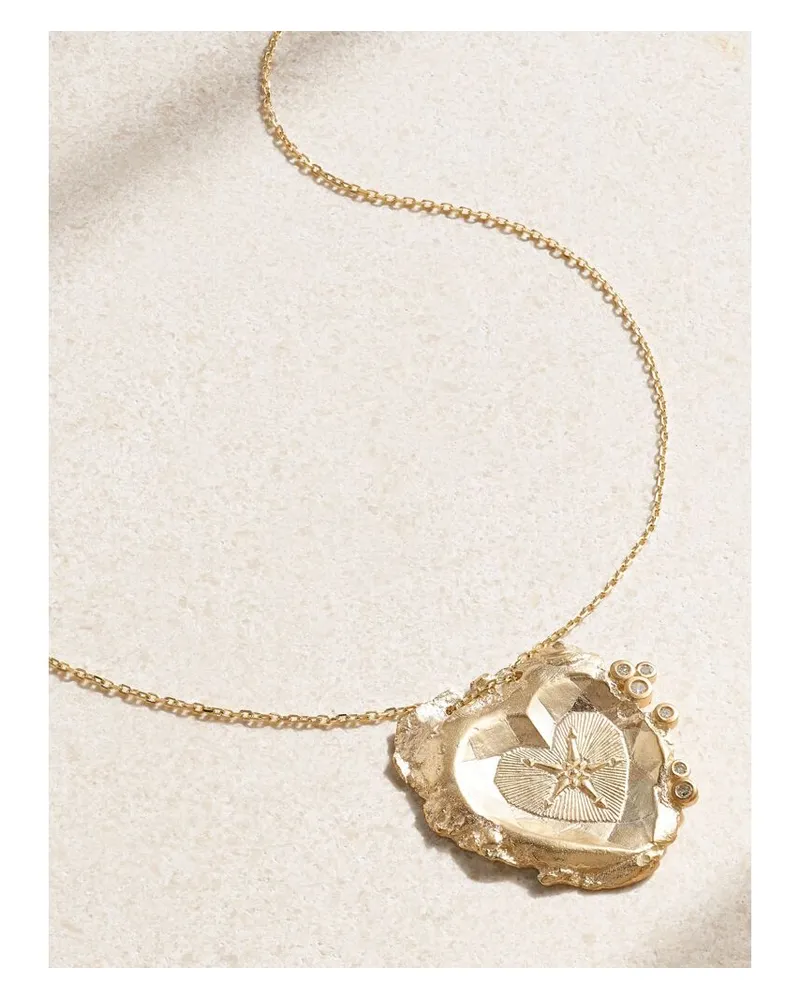 Pascale Monvoisin Chiara Kette Aus 9 Karat Gold Mit Diamanten Gold