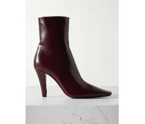 Jill Ankle Boots Aus Lackleder - Burgunder