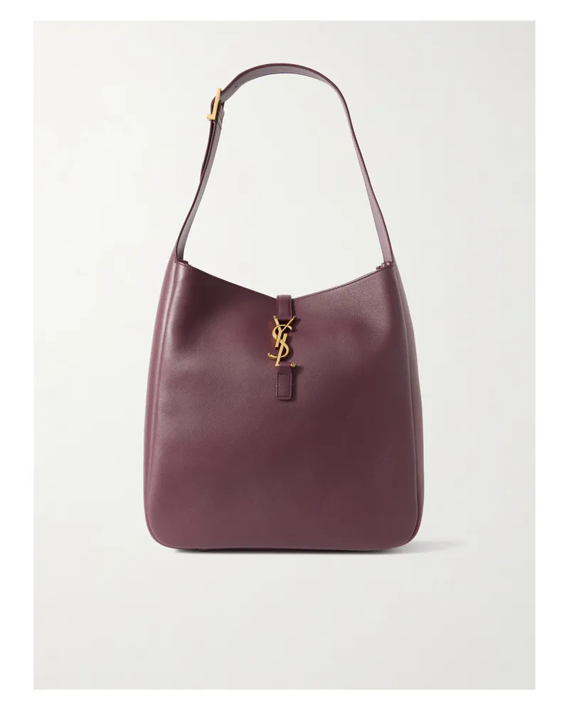 Saint Laurent Le 5 À 7 Large Leather Shoulder Bag - Burgundy Burgundy