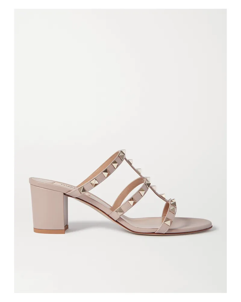Valentino Garavani Valentino Garavani Rockstud 60 Leather Mules - Neutrals Neutrals
