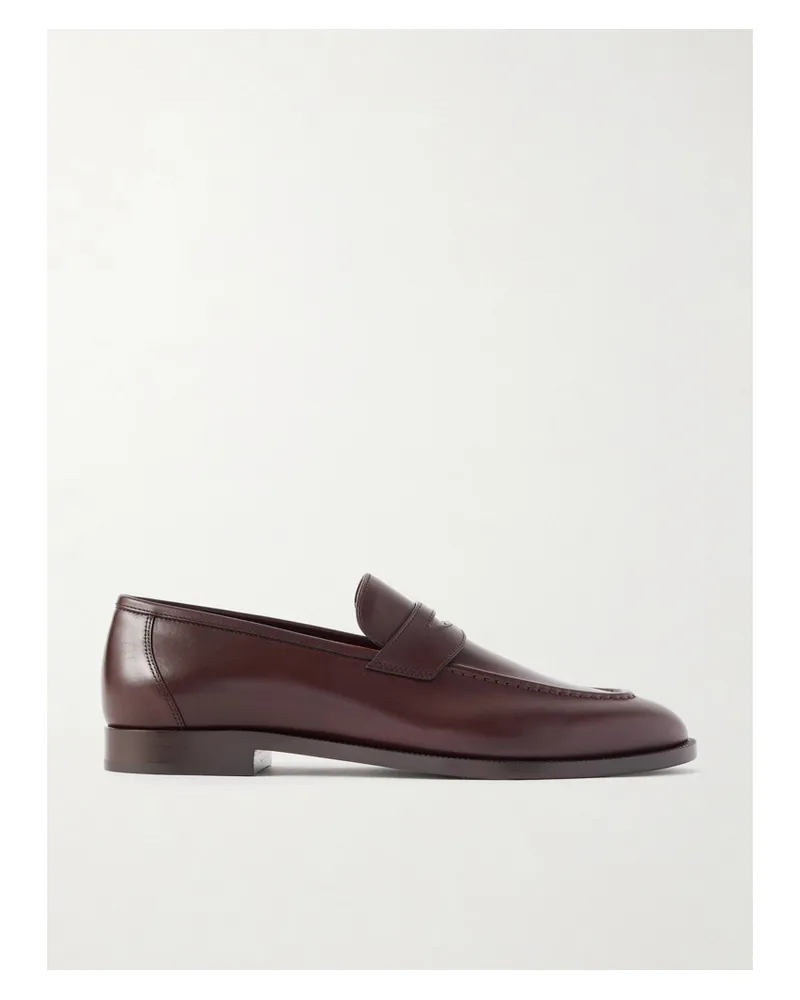 Loro Piana Sergio Leather Loafers - Brown Brown