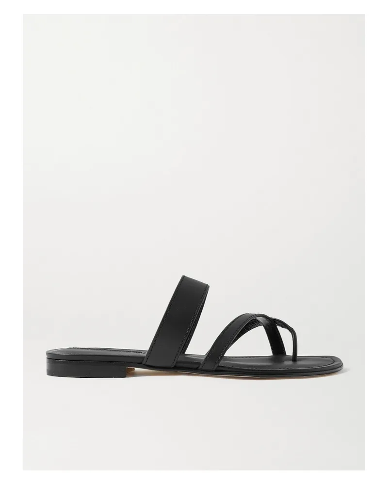 Manolo Blahnik Susa Sandalen Aus Leder - Schwarz Schwarz