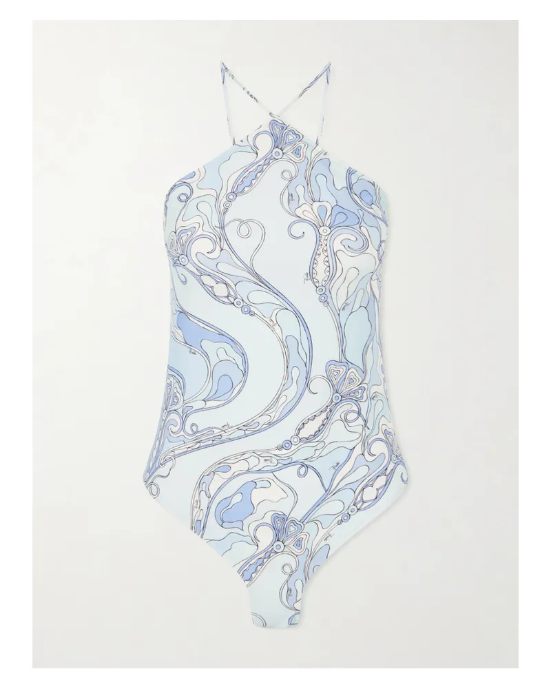 Emilio Pucci Printed Swimsuit - Blue Blue