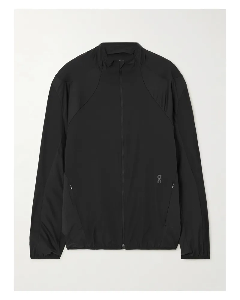 ON Post Archive Faction Breaker Jacke Aus Recyceltem Stretch-shell Und Mesh - Schwarz Schwarz