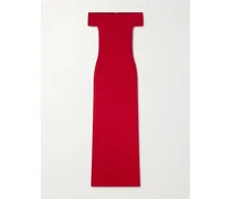 Kyra Off-the-shoulder Crepe Gown - Red