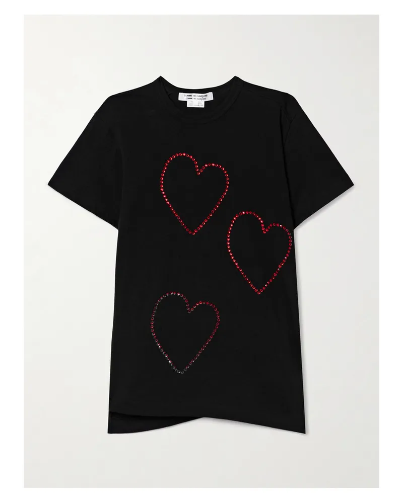 Comme des Garçons Asymmetrisches T-shirt aus Baumwoll-jersey Schwarz