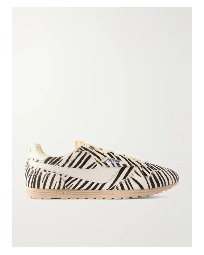AUTRY Windspin Zebra-print Calf Hair Sneakers - Animal print Animal
