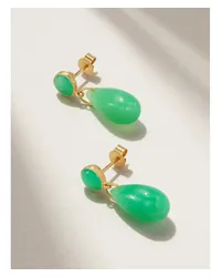 Pippa Small Ohrringe aus 18 Karat Gold mit Chrysoprasen Grün