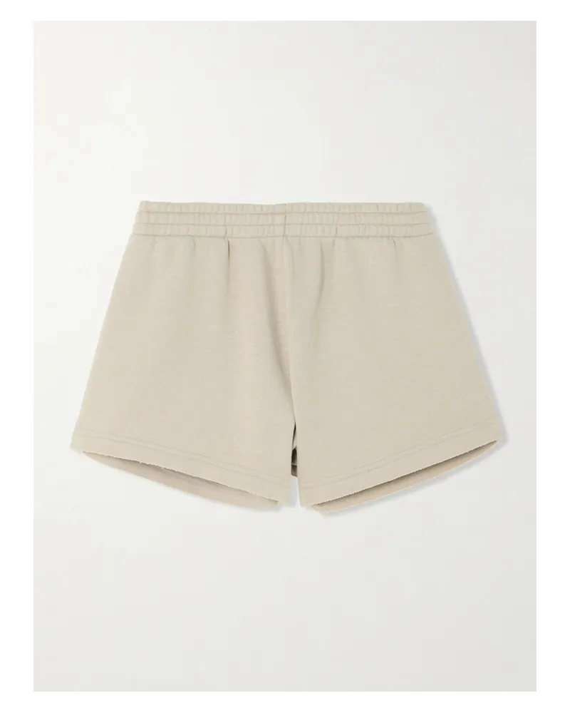 SKIMS Cotton Fleece Short Short – Stone – Shorts aus Jersey aus einer Baumwollmischung Grau