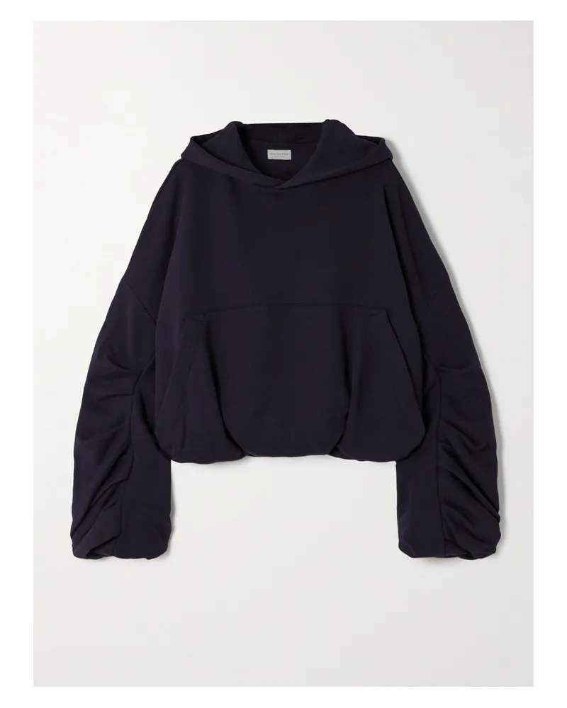 Dries van Noten Oversized-hoodie aus Baumwoll-jersey Blau