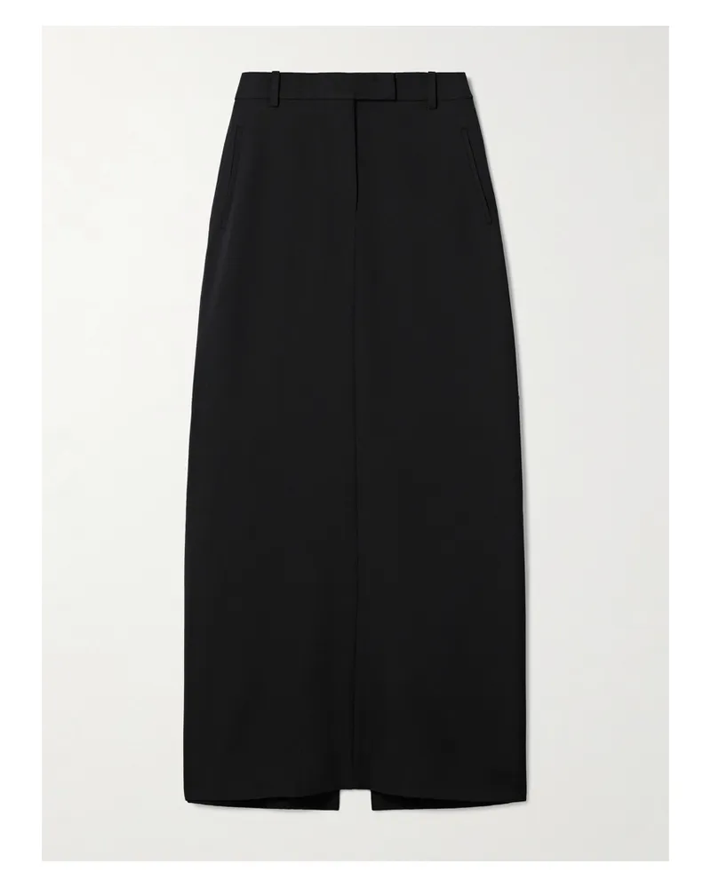 Acne Studios Maxirock Aus Grain De Poudre - Schwarz Schwarz