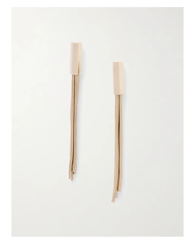 Tom Ford Goldfarbene Ohrringe Mit Fransen Gold