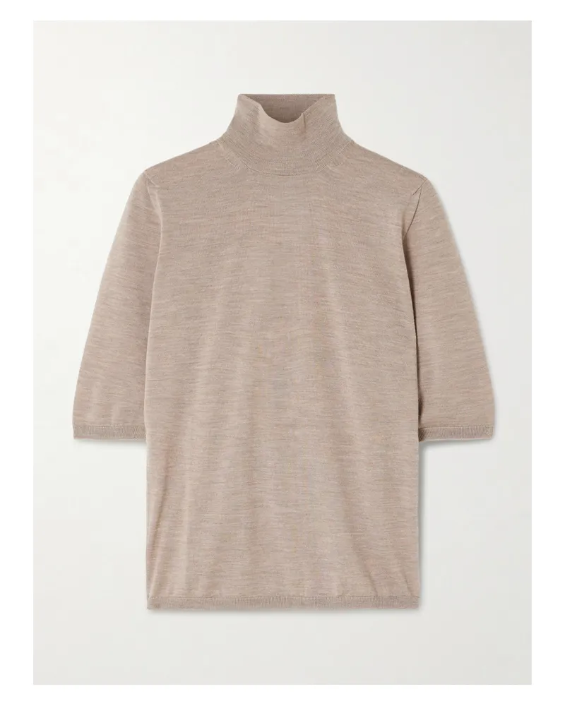 Max Mara Wool Mock-neck Sweater - Neutrals Neutrals