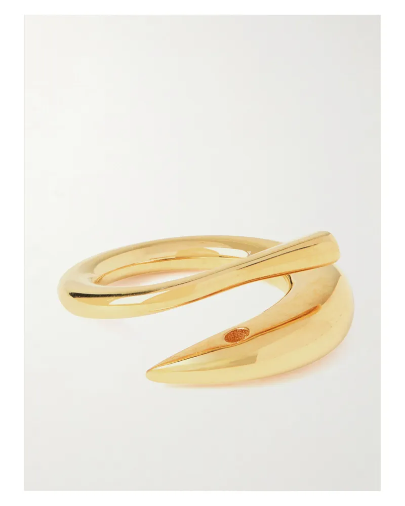 Bottega Veneta Sardine Vergoldeter Ring Gold