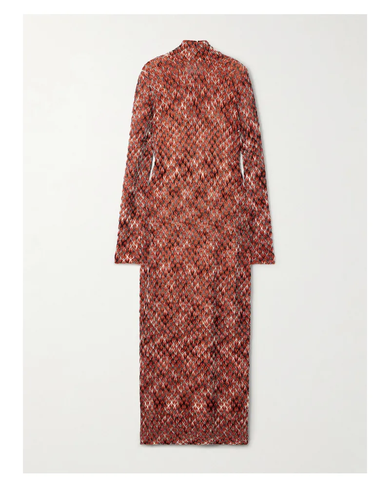 Missoni Midikleid Aus Einer Wollmischung In Space-dye-färbung - Rot Rot
