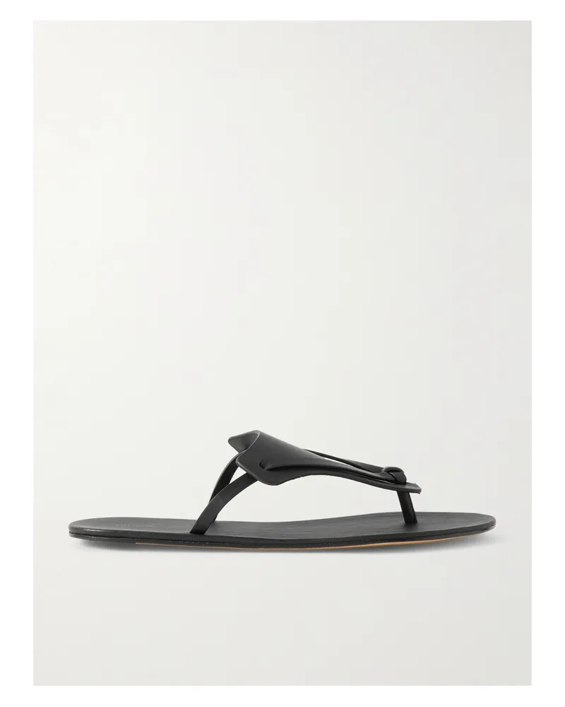 The Row Helena Zehensandalen Aus Leder - Schwarz Schwarz