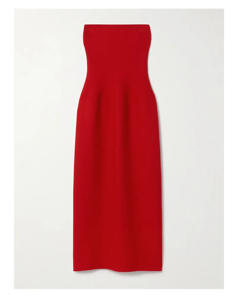 Gabriela Hearst Immanuel Trägerloses Maxikleid Aus Wolle - Rot Rot