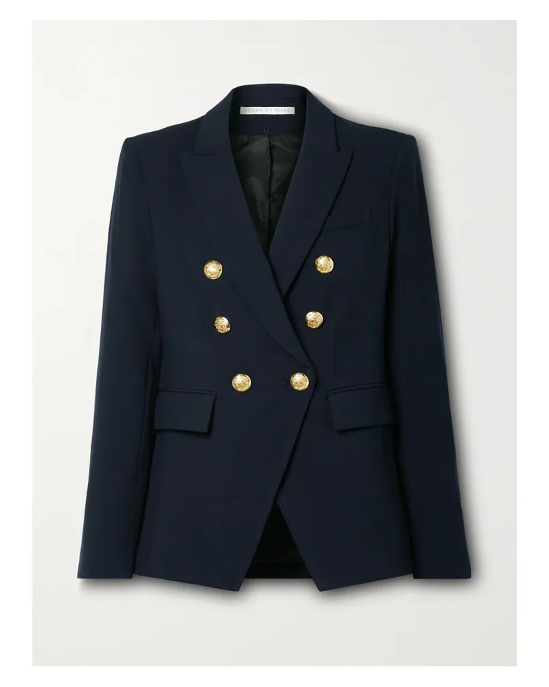 Veronica Beard Miller Dickey Doppelreihiger Blazer Aus Grain De Poudre - Blau Blau