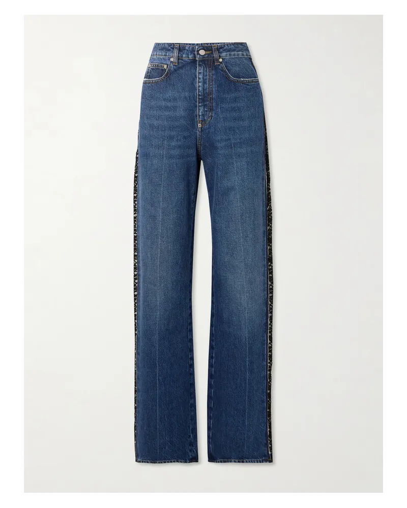 Stella McCartney Hoch Sitzende Jeans Blau