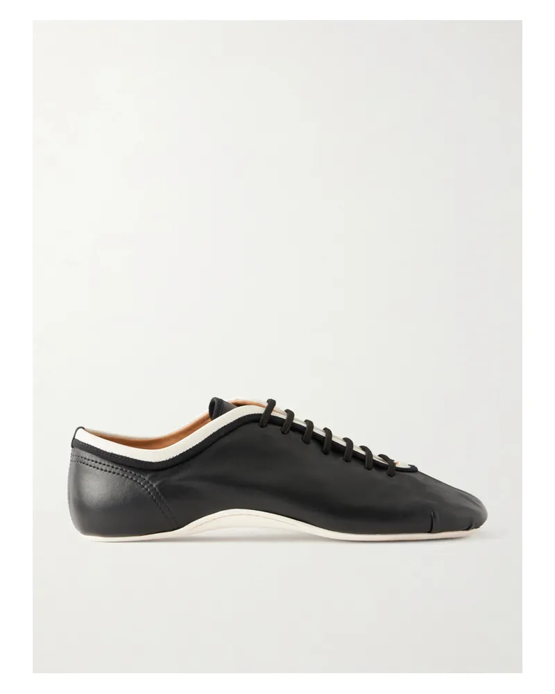 Dries van Noten Leather Sneakers - Black Black