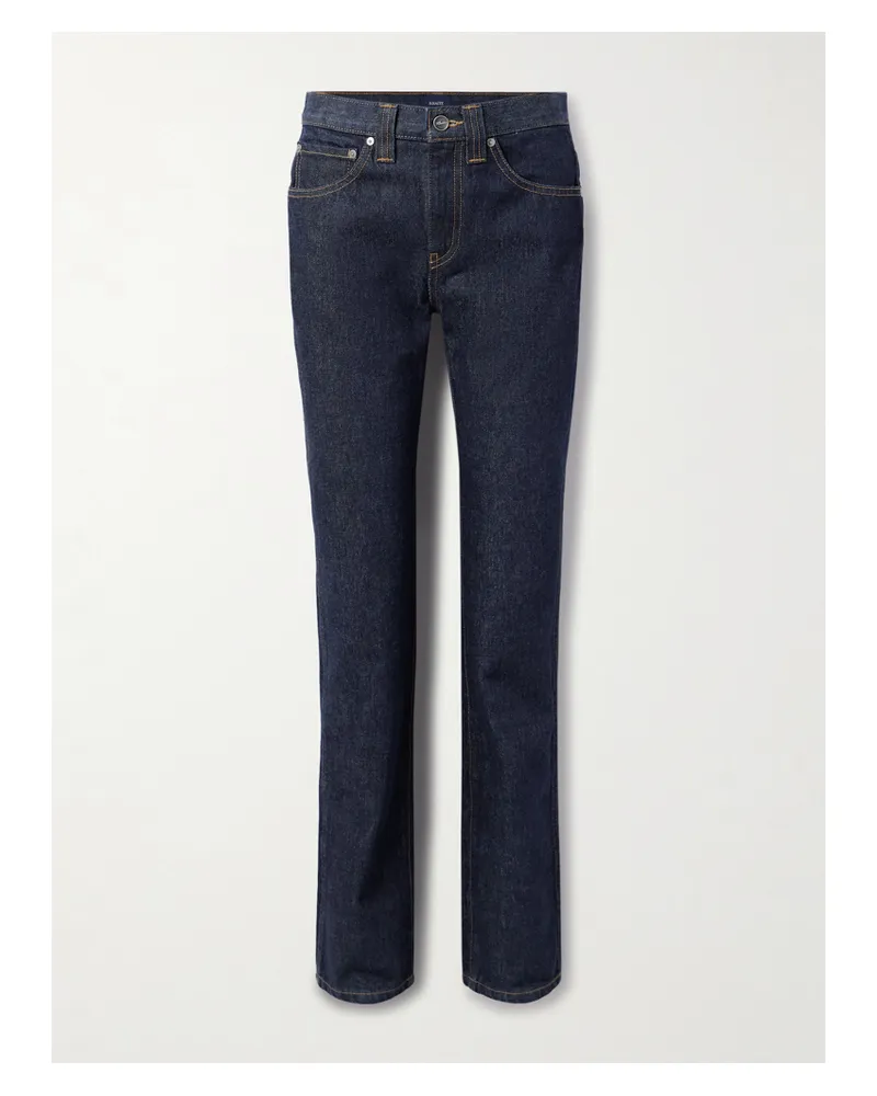 KHAITE Farley Hoch Sitzende Jeans Mit Geradem Bein - Blau Blau