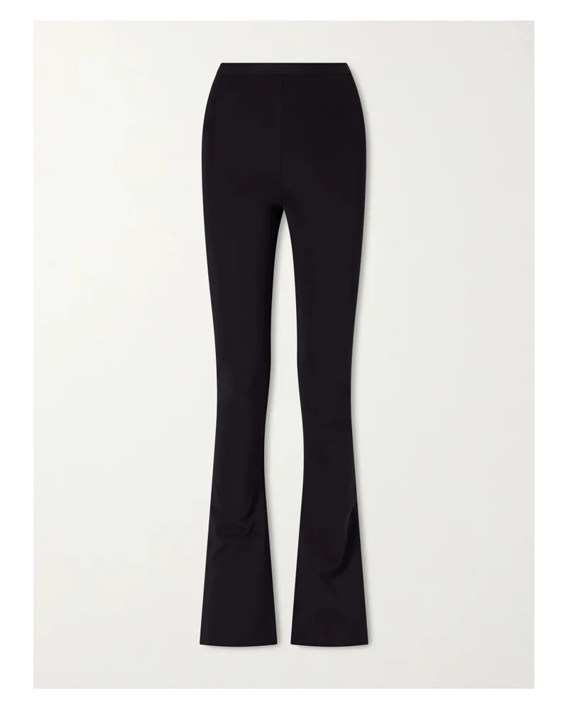 Rick Owens Carmen Jersey Flared Trousers - Black Black