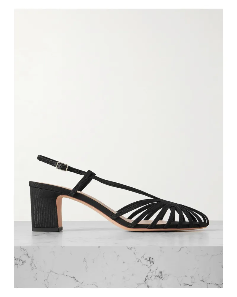 Loeffler Randall Priscilla Sandalen Aus Moiré - Schwarz Schwarz