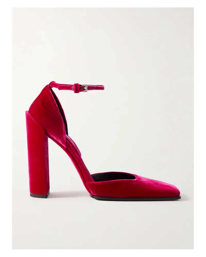 Alaïa 90 Pumps Aus Samt - Rot Rot
