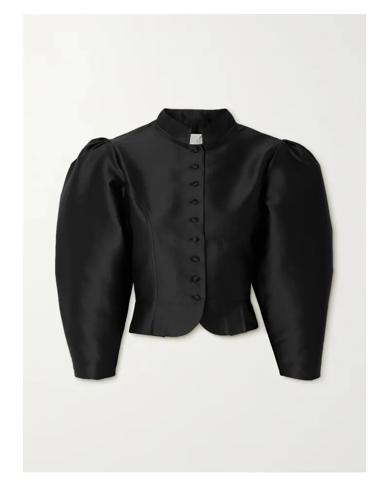DESTREE Amoako Cropped Faille Jacket - Black Black