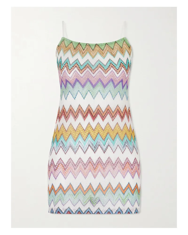 Missoni Striped Metallic Crocheted-knit Coverup - Multi Multi