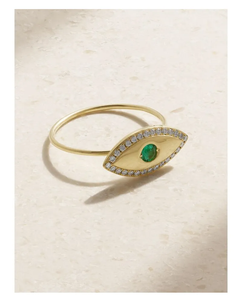 Jennifer Meyer Medium Evil Eye Ring Aus 18 Karat Gold Mit Diamanten Gold