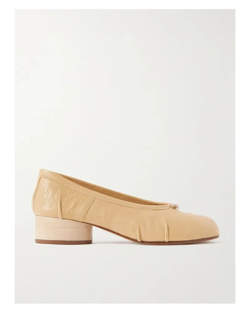 Maison Margiela Tabi Ballerina Pumps Mit Geteilter Kappe Aus Leder - Neutral Neutral