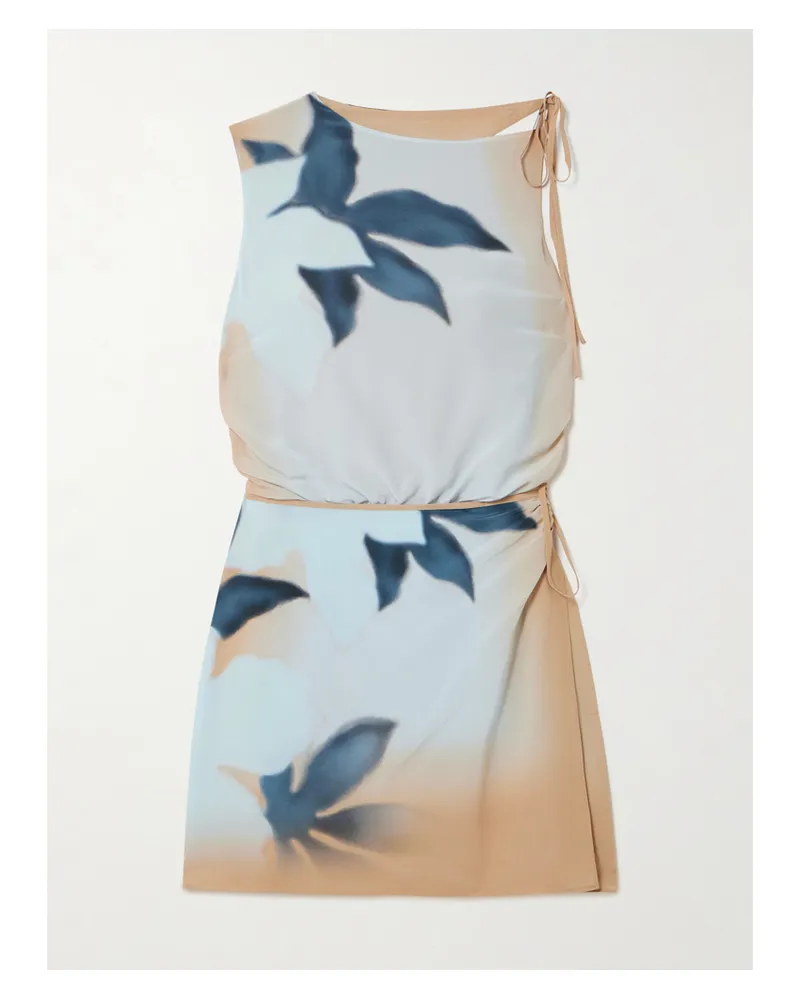 SIR Rückenfreies Minikleid Aus Crêpe De Chine Aus Seide - Blau Blau