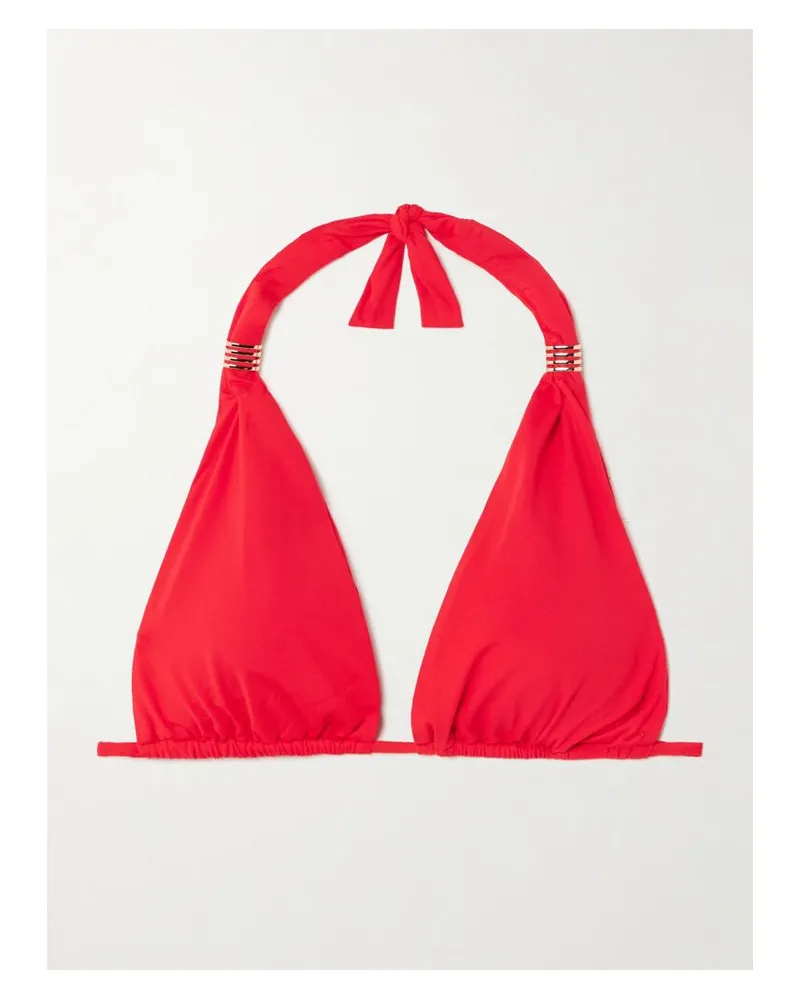 Melissa Odabash Grenada Triangel-bikini-oberteil Mit Verzierungen - Rot Rot