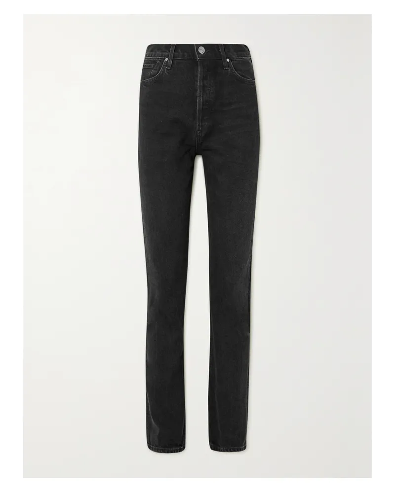 Goldsign  Lawler Hoch Sitzende Jeans Mit Schmalem Bein - Schwarz Schwarz