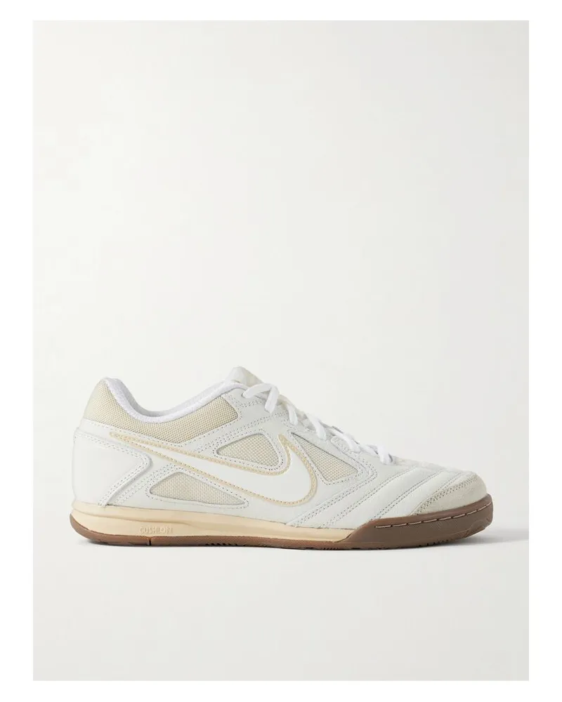 Nike Gato Sneakers Aus Mesh Und Leder Mit Velourslederbesätzen - Creme Creme