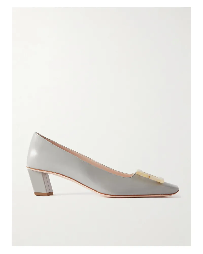Roger Vivier Belle Vivier 45 Pumps Aus Leder Mit Schnalle - Grau Grau