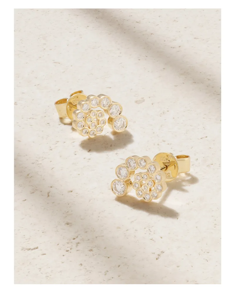 Sophie Bille Brahe Petit Rêve Escargot Ohrstecker Aus 18-karätigem Recyceltem Gold Mit Diamanten Gold