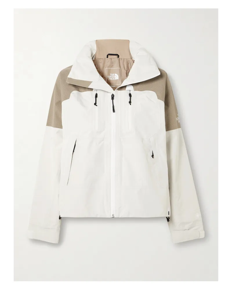 The North Face Devils Thumb Hooded Two-tone Recycled-gore-tex Jacket - White White