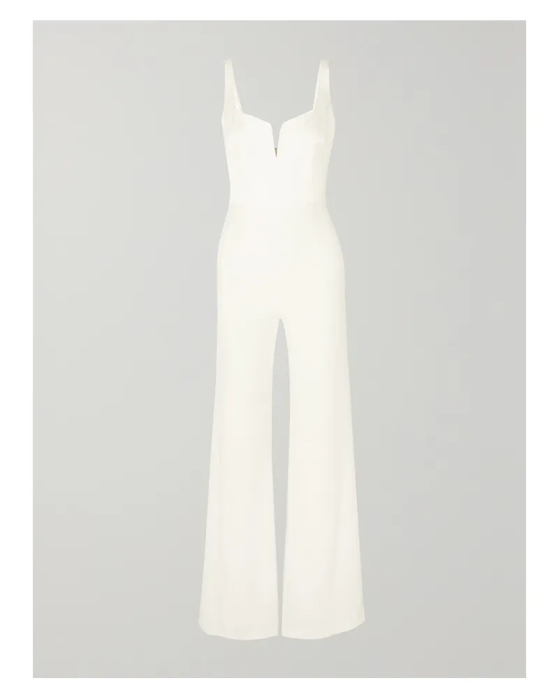 GALVAN Jumpsuit Aus Bahnen Aus Crêpe - Weiß Weiß